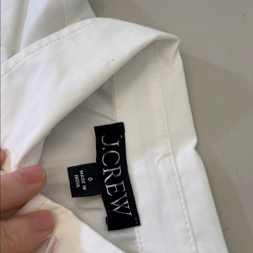 J. Crew Fitted-waist shirtdress in cotton poplin Size 0 - Picture 7 of 9